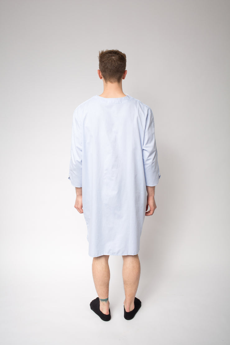 The Dale - Luxurious Easy Dressing Hospital Gown Blue Gingham / 3XL The Dale - Luxurious Easy Dressing Hospital Gown Blue Gingham / 3XL