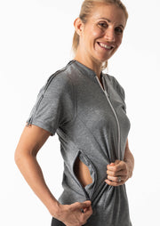 The Lindsey - Women's Easy Dressing Adaptive Post Surgery Short Sleeve Top