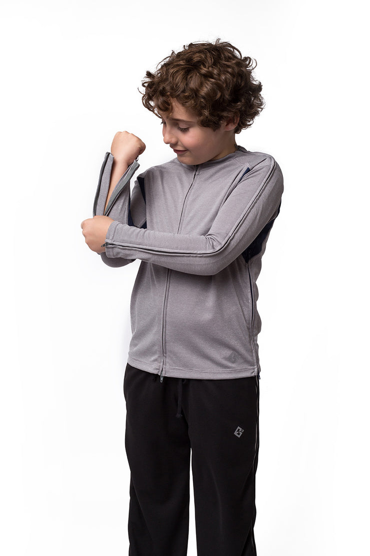 The Liam - Boy's Easy Dressing Adaptive Athletic Long Sleeve Top